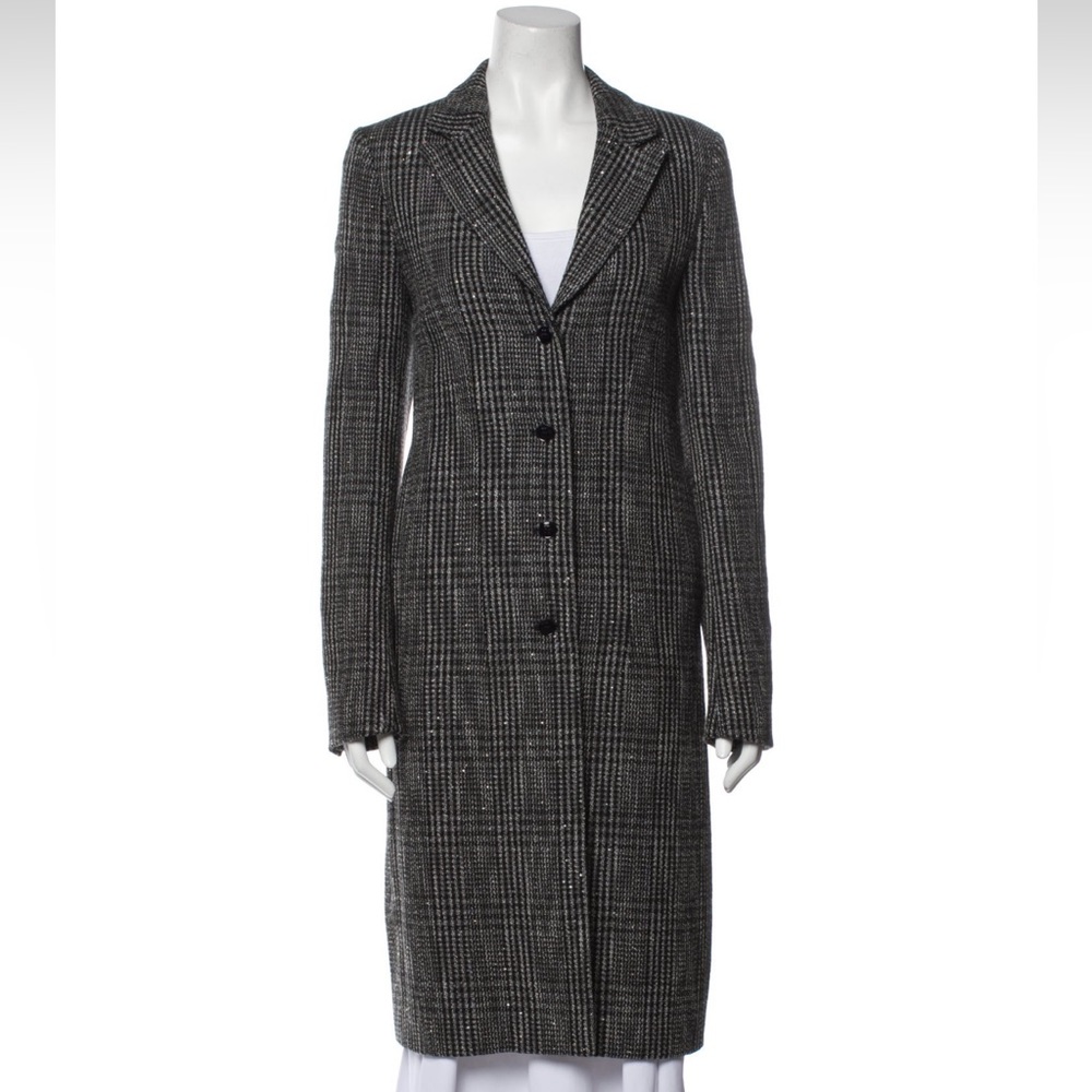 RtA houndstooth print coat with sparkle and slit pockets